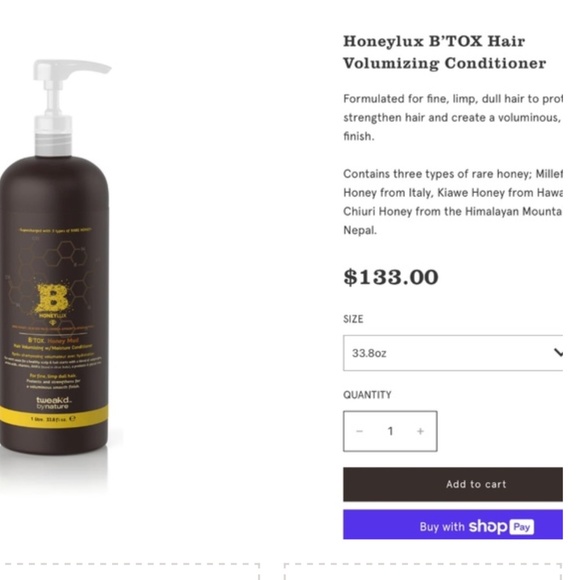 Tweak'd by Nature Supersize Conditioner - 🐝 Honeylux B’TOX - Picture 2 of 2